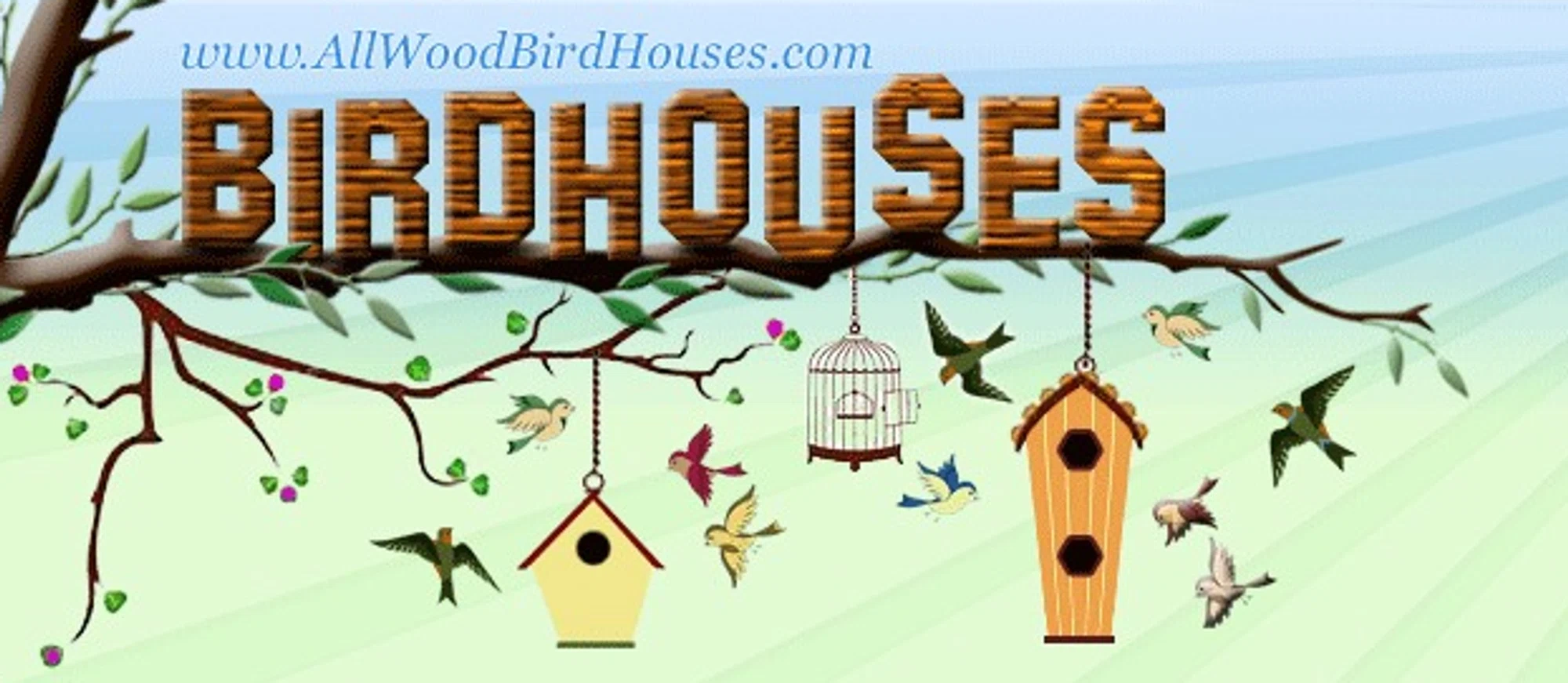 All Wood Birdhouses Merchant Logo