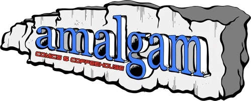 Amalgam Comics & Coffeehouse Merchant Logo