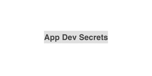 App Dev Secrets coupon