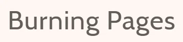 Burning Pages Merchant Logo