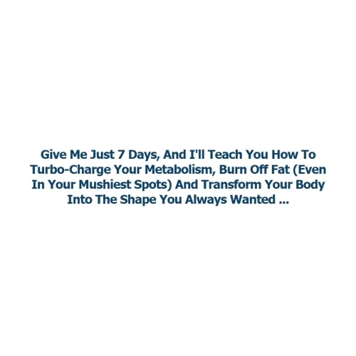 Burn The Fat Promo Code