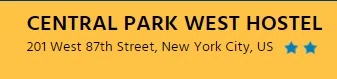 Central Park West Hostel Merchant Logo