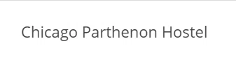 Chicago Parthenon Hostel Merchant Logo