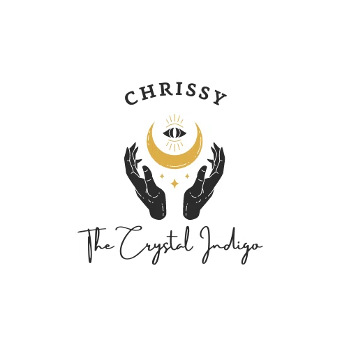 Chrissy the Crystal Indigo Merchant Logo