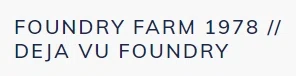Deja Vu Foundry coupons