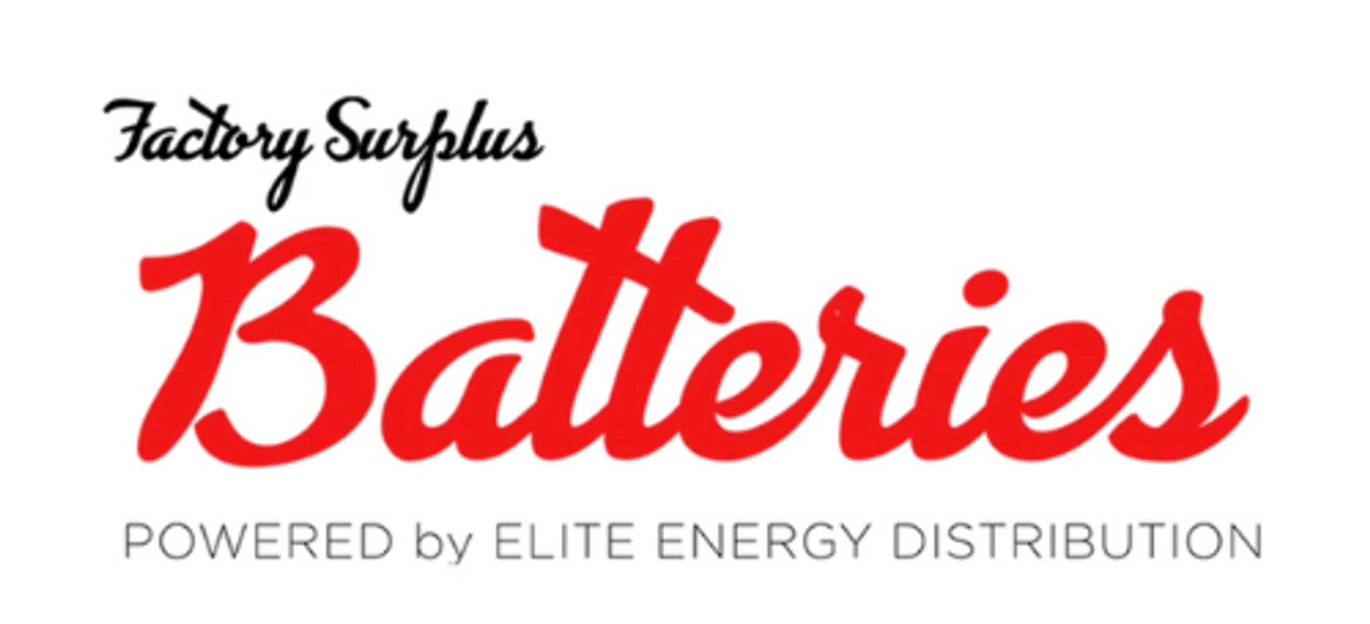 Factory Surplus Batteries Merchant Logo