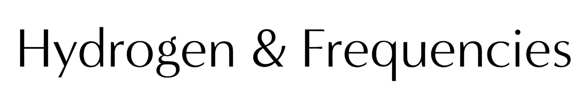 Hydrogen & Frequencies coupons