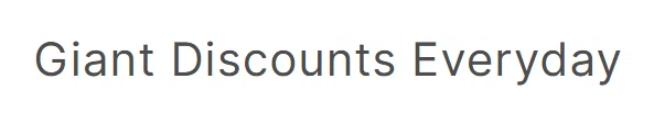 Giant Discounts Everyday Merchant Logo