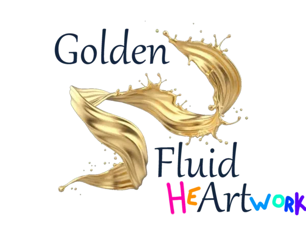 Golden Fluid Art Merchant Logo
