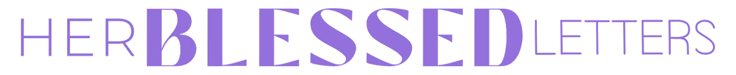 Her Blessed Letters Merchant Logo