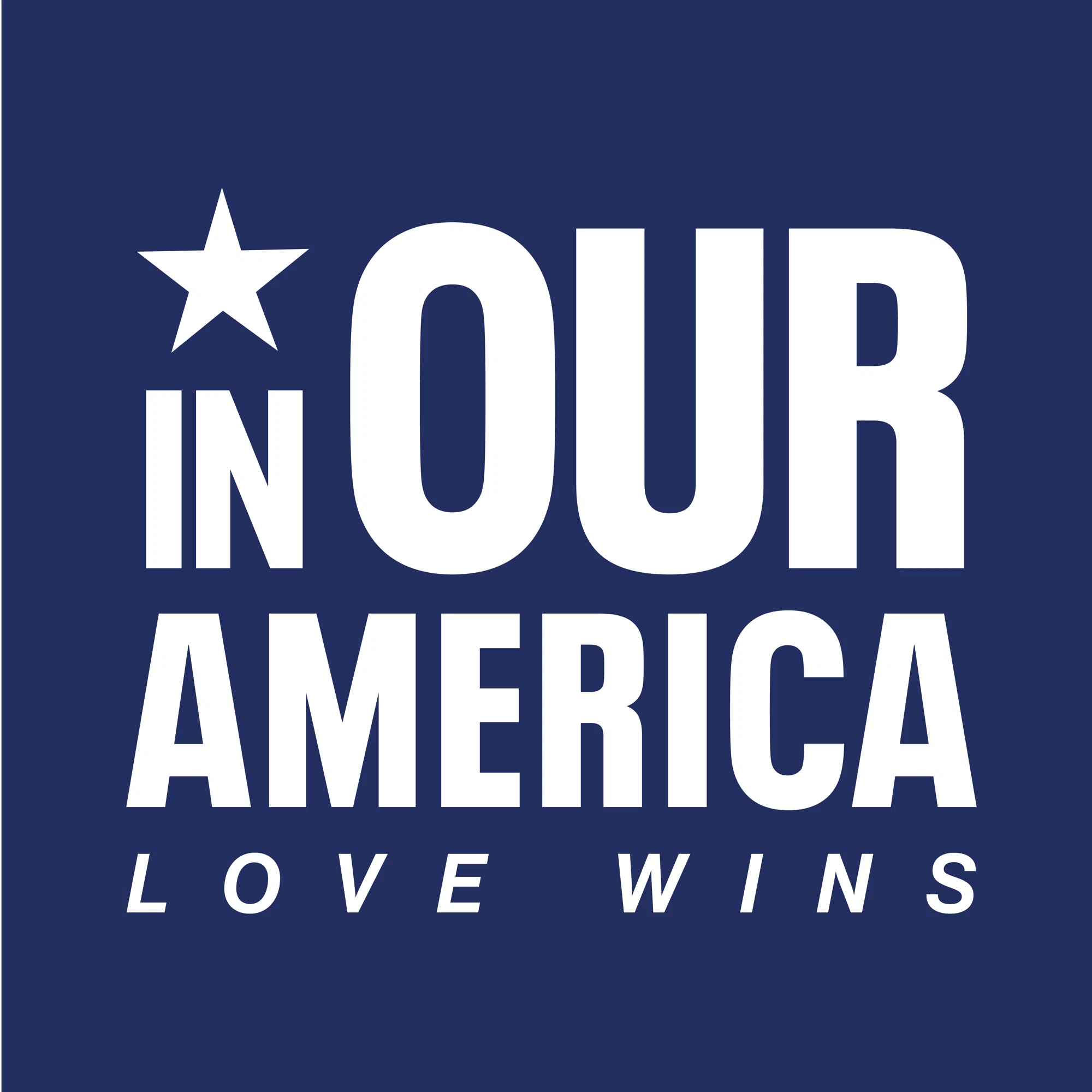 In Our America, Love Wins Merchant Logo