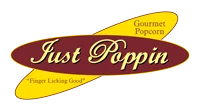 Just Poppin Popcorn Merchant Logo