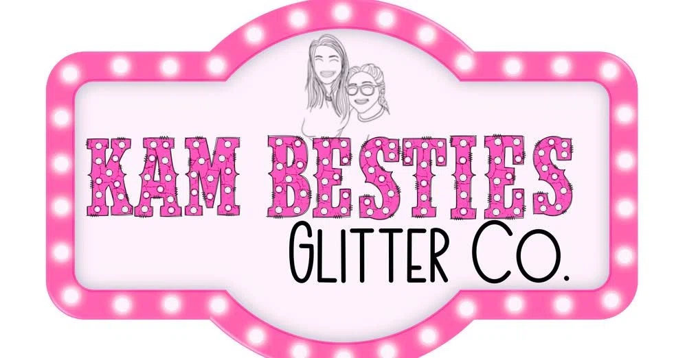 KAM Besties Glitter Merchant Logo