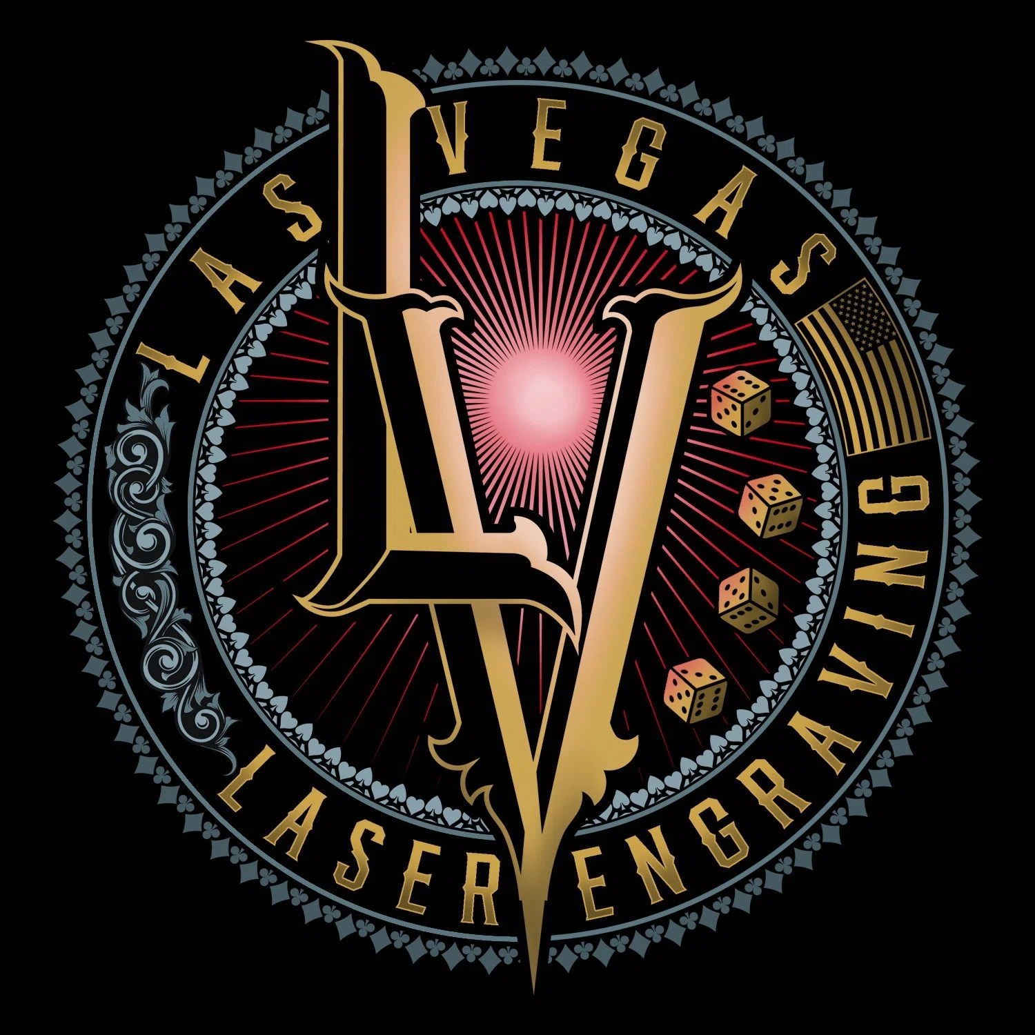 LV Laser Engraving Merchant Logo