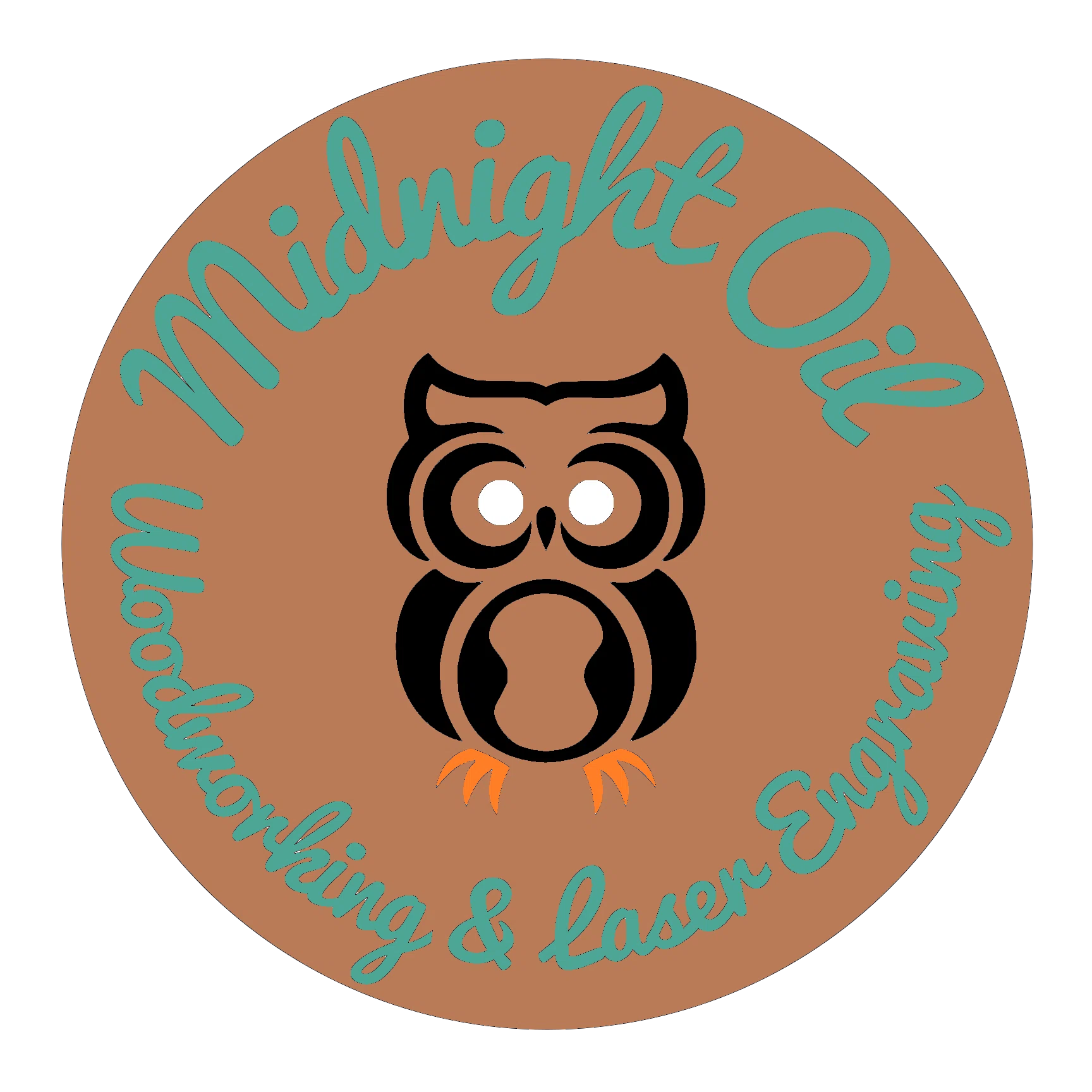 Midnight Oil Woodworking & Laser Engraving Merchant Logo