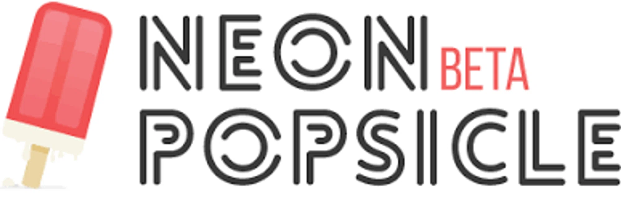 Neon Popsicle Merchant Logo