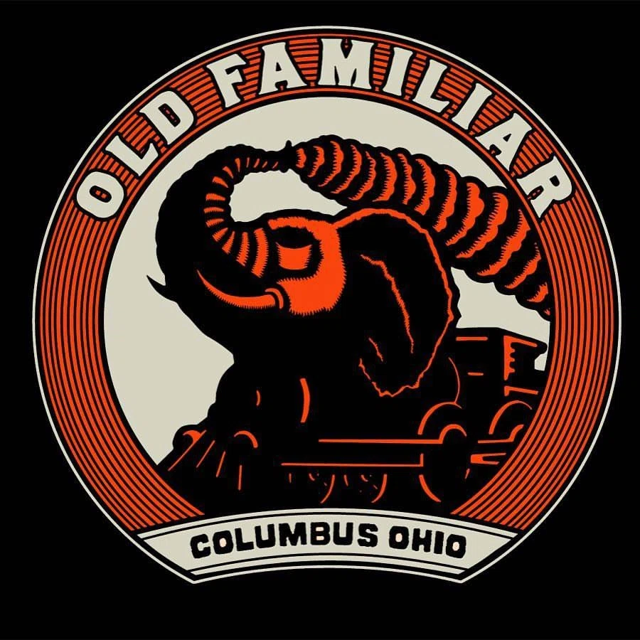 Old Familiar Barbershop Merchant Logo