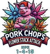 Pork Chop's Flower Stack Merchant Logo