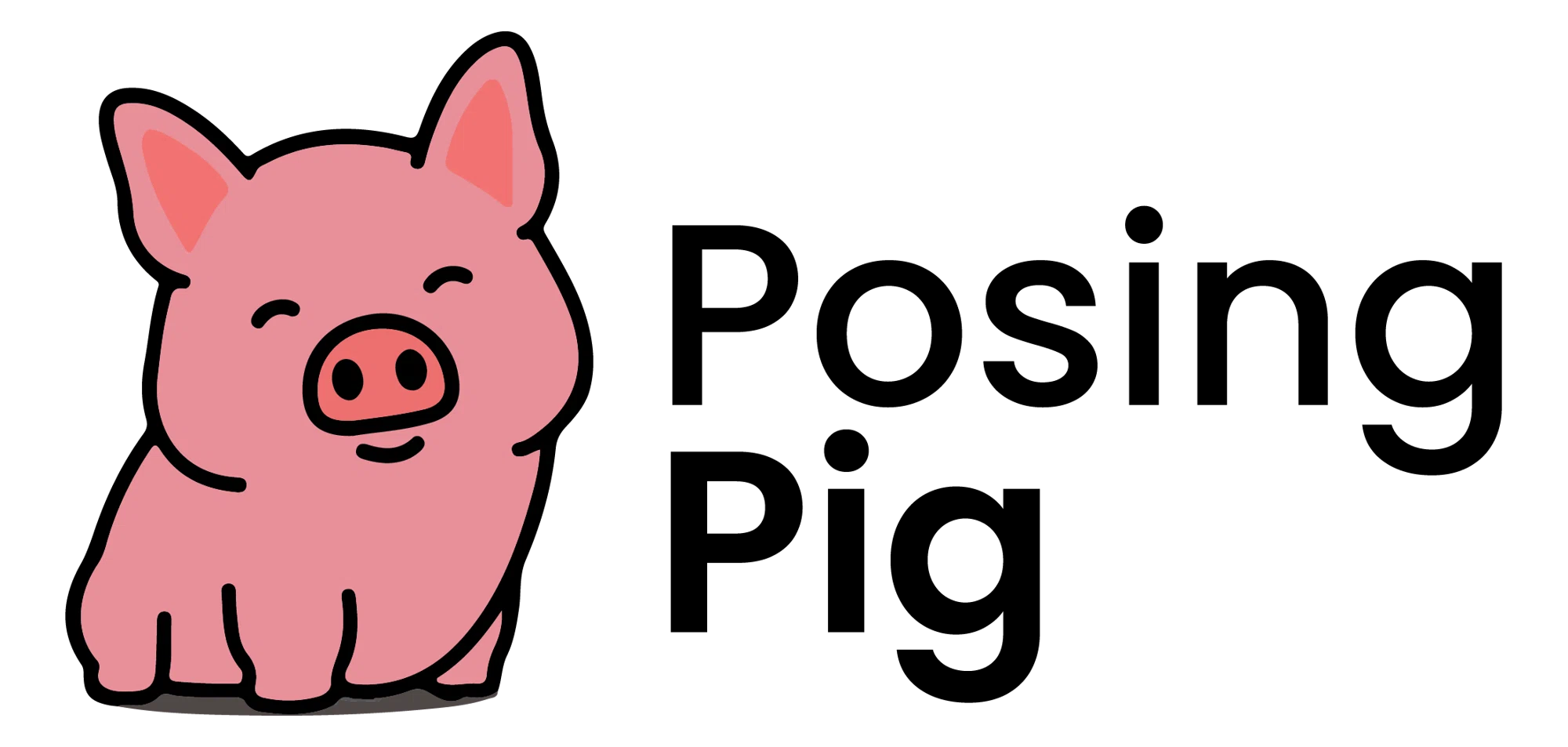 Posing Pig Merchant Logo