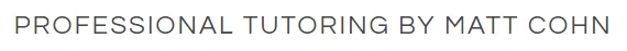 Professional Tutoring by Matt Cohn Promo Code