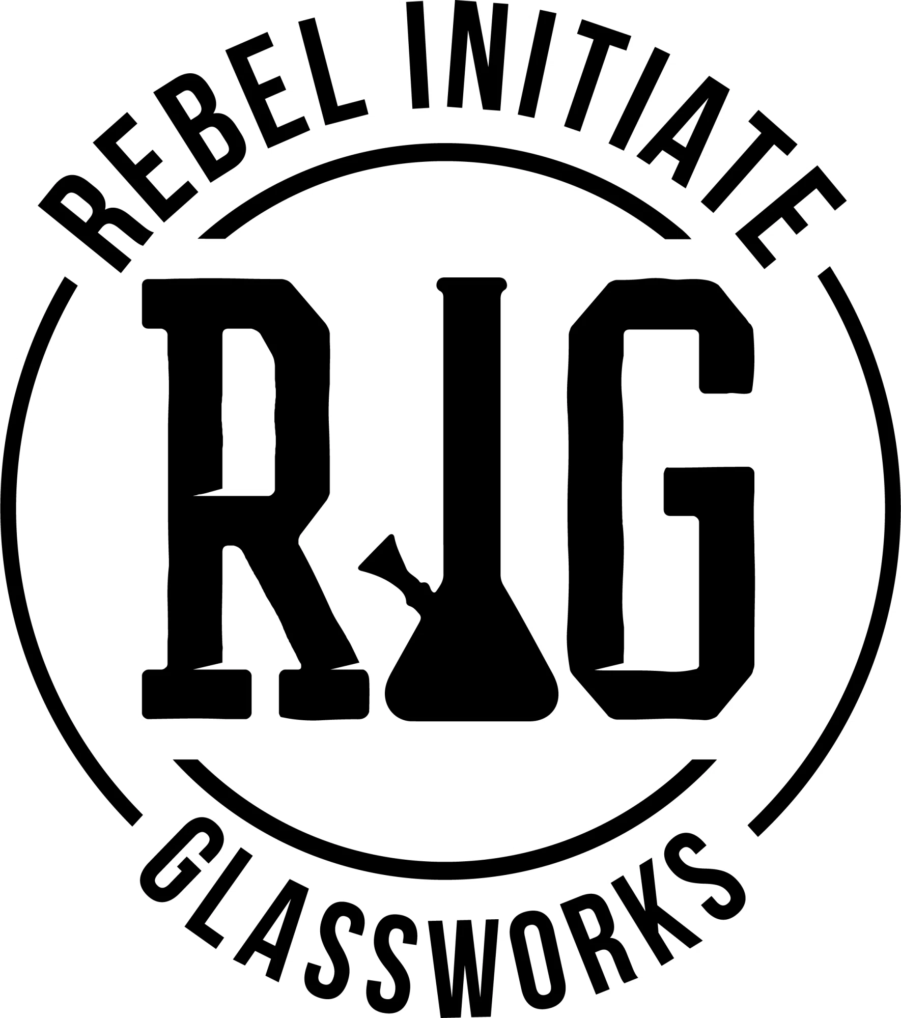 Rebel Initiate Glassworks Merchant Logo