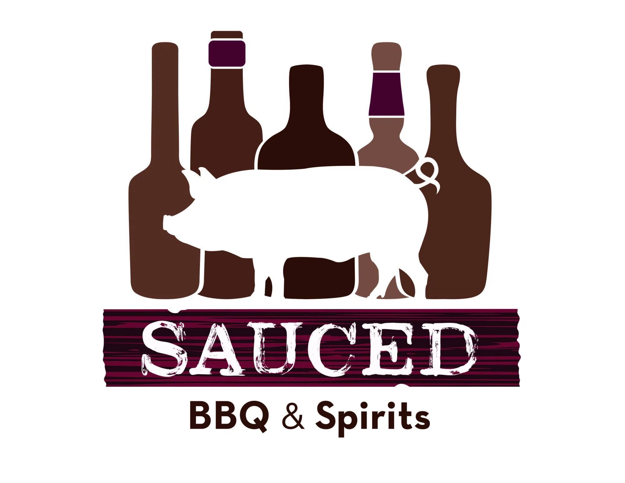 Sauced BBQ & Spirits Merchant Logo