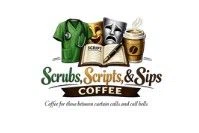 Scrubs, Scripts, and Sips Coffee Merchant Logo