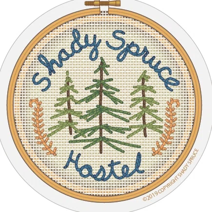 Shady Spruce Hostel Merchant Logo