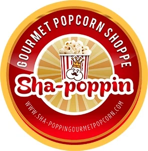 Sha-Poppin Gourmet Popcorn Merchant Logo