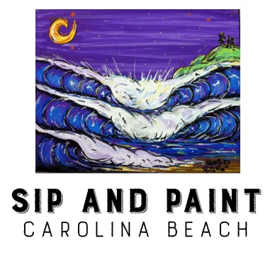 Sip and Paint Carolina Beach Merchant Logo