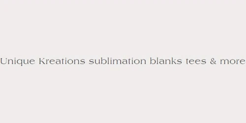 Unique Kreations sublimation blanks tees & more Promo Code