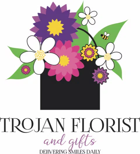 Trojan Florist & Gifts Merchant Logo