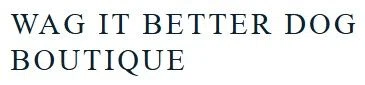 Wag It Better Dog Boutique Merchant Logo