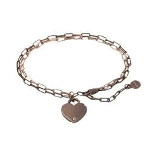 Alex and Ani Heart Charm Double Paperclip Chain Bracelet
