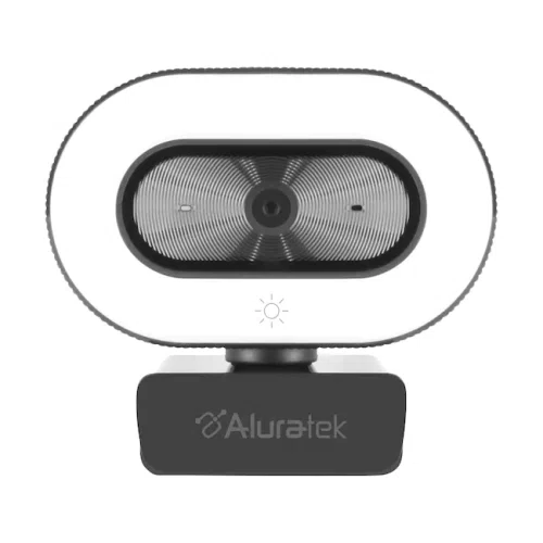 Aluratek LIVE 1080p HD Webcam with Ring Light, Auto Focus and Directional Noise Cancelling Mic