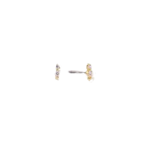 Ana Luisa Rumi Triple Bar Studs