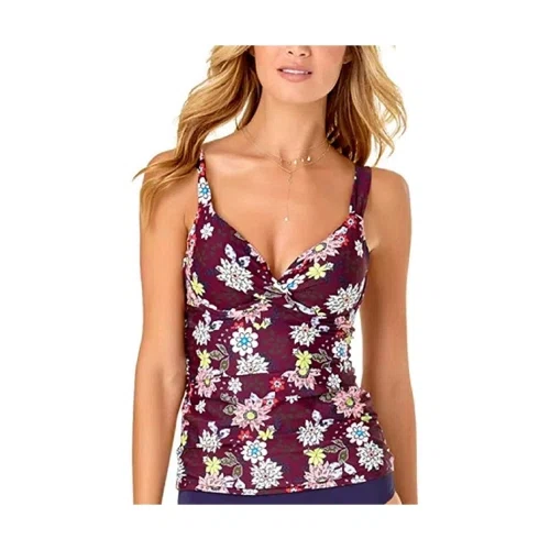 Anne Cole Twist Front Tankini Top