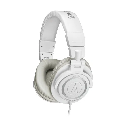 Audio-Technica Professional Studio Monitor Headphones (with coiled cable) ATH-M50WH
