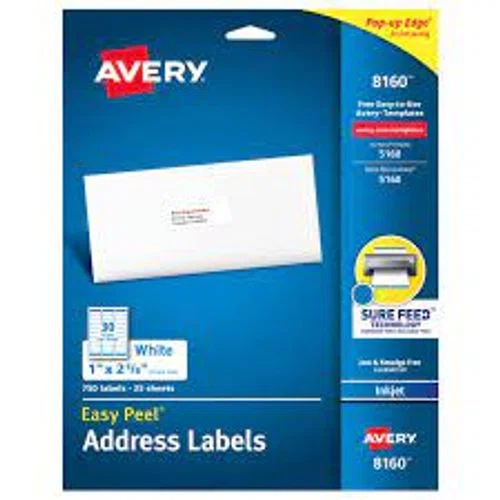 Avery 8160 Easy Peel Address Labels Sure Feed Technology