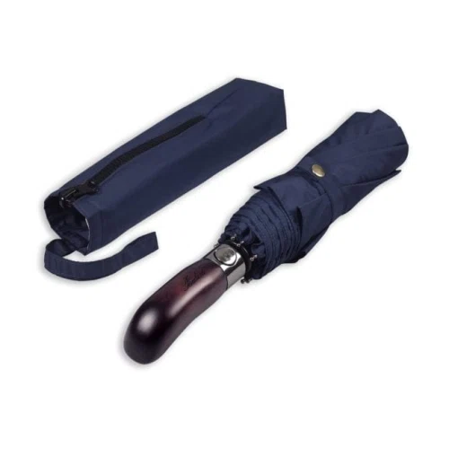 Balios Folding Double Canopy Umbrella with Real Wood Handle
