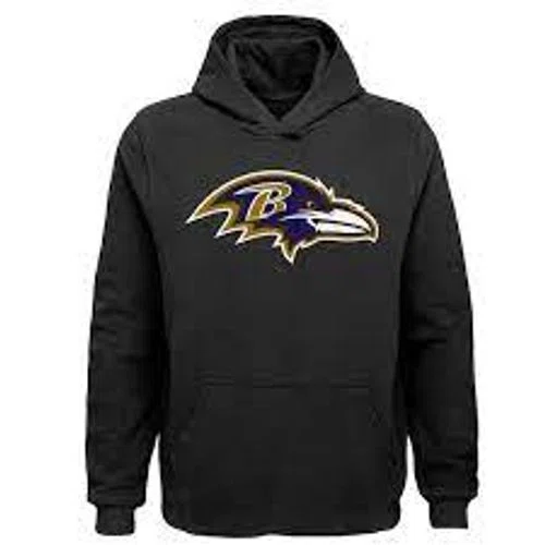 Baltimore Ravens Youth Black Team Logo Pullover Hoodie