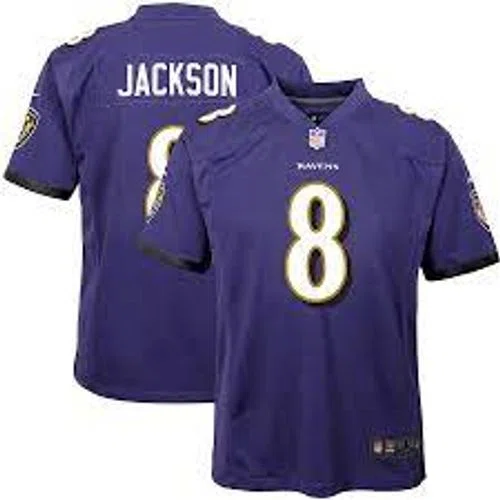 Baltimore Ravens Youth Nike Lamar Jackson Purple Game Jersey