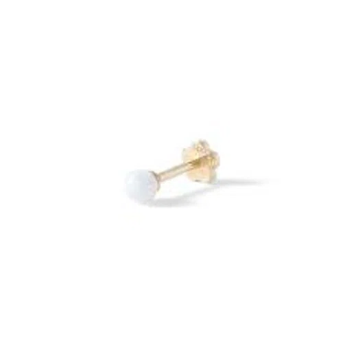 Banter 14K Tube Gold Simulated Opal Barbell - 18G 5/16