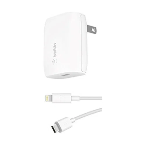 Belkin 18W USB-C PD Wall Charger + USB-C to Lightning Cable