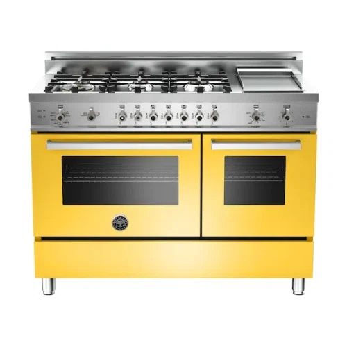 Bertazzoni 48 inch All-Gas Range 6 Brass Burner and Griddle Professional Series
