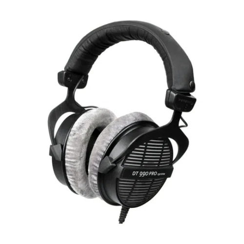 beyerdynamic DT-990-Pro-250 Professional Acoustically Open Headphones 250  Ohms (459038) with Full Size Headphone Case, Headphone Stand & Microfiber