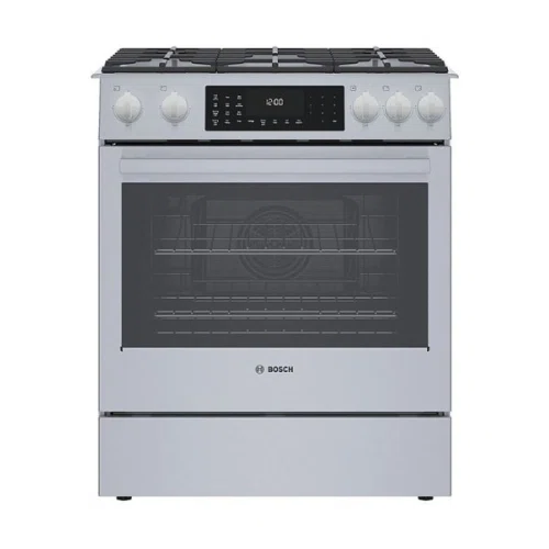 Bosch 800 Series 4.6 Cu. Ft. Self-Cleaning Slide-In Dual Fuel Convection Range