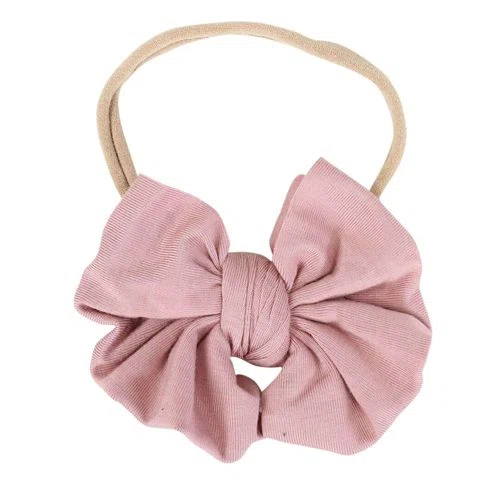 Caden Lane Solid Mauve Knit Bow Headband
