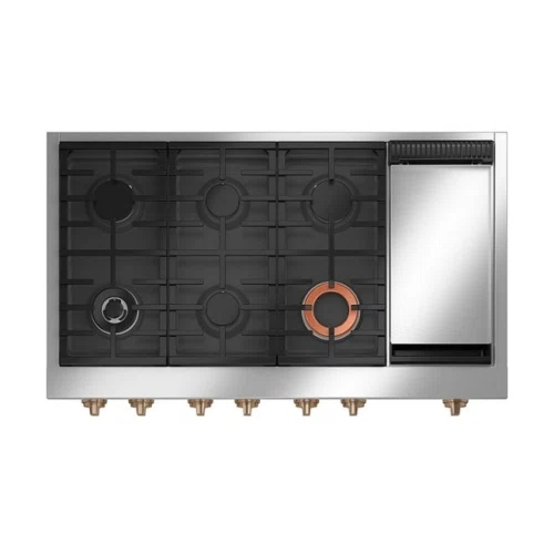Café Commercial-Style Gas Rangetop with 6 Burners and Integrated Griddle