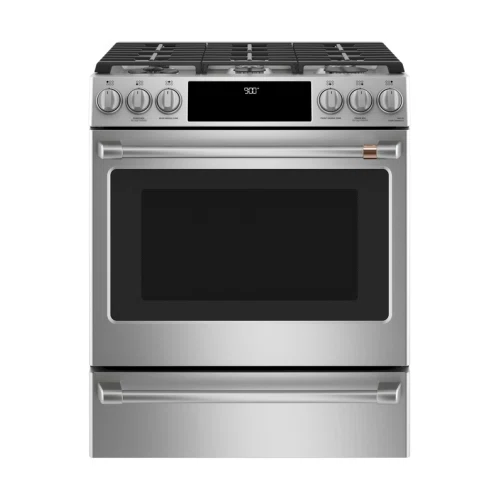 Café Smart Slide-In, Front-Control, Dual-Fuel Range with Warming Drawer